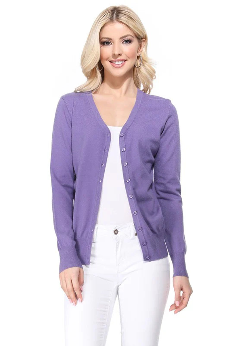 V-Neck Knit Cardigan