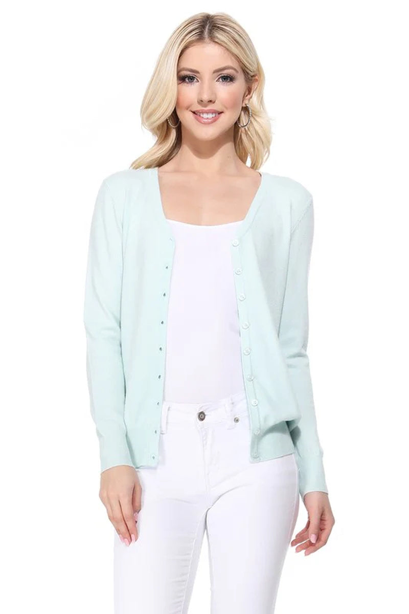 V-Neck Knit Cardigan