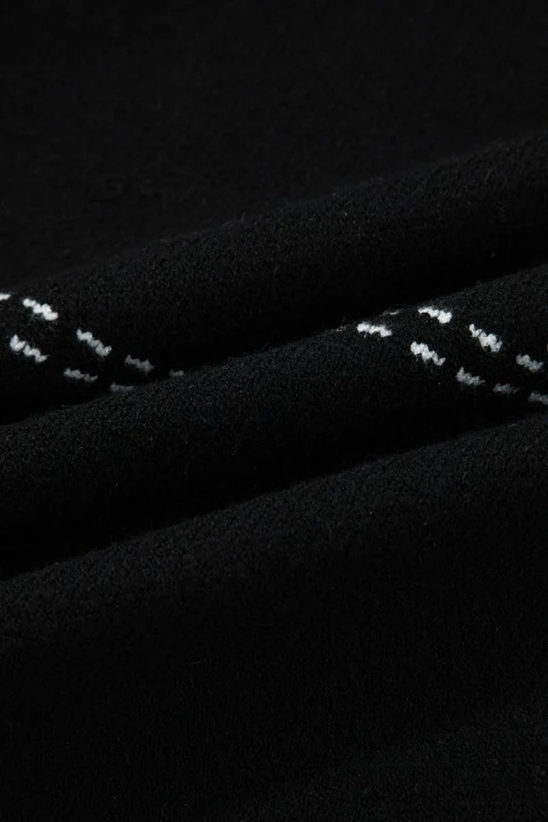 Contrast Trim Button Cardigan