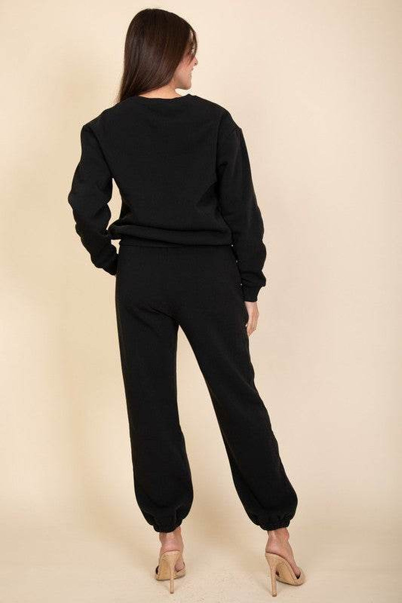 Drawstring Waist Sweatpants