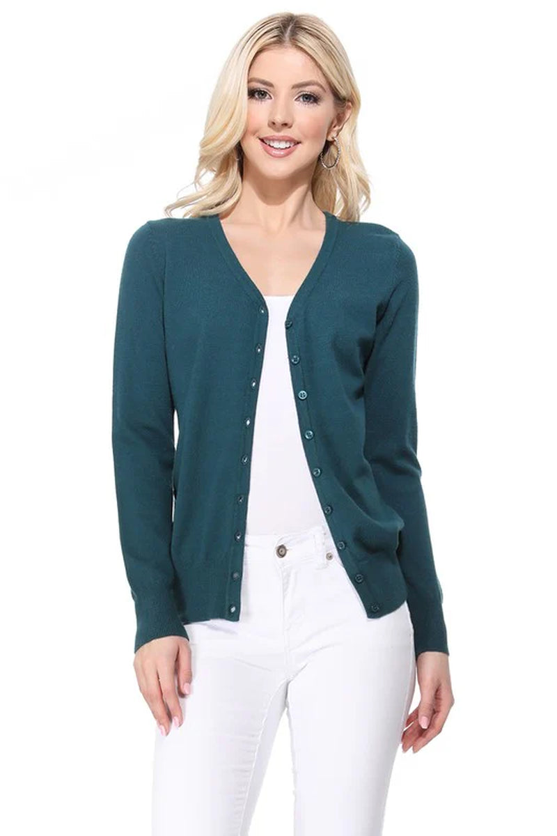 V-Neck Knit Cardigan