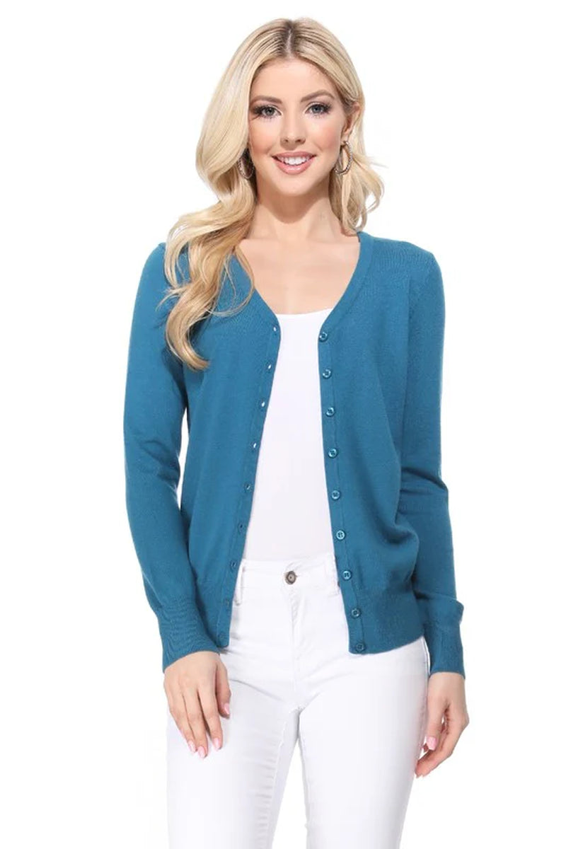 V-Neck Knit Cardigan