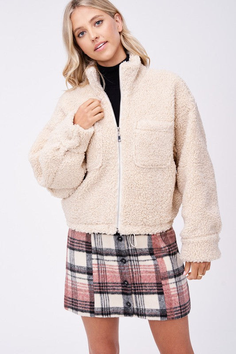 Sherpa Jacket with Pockets