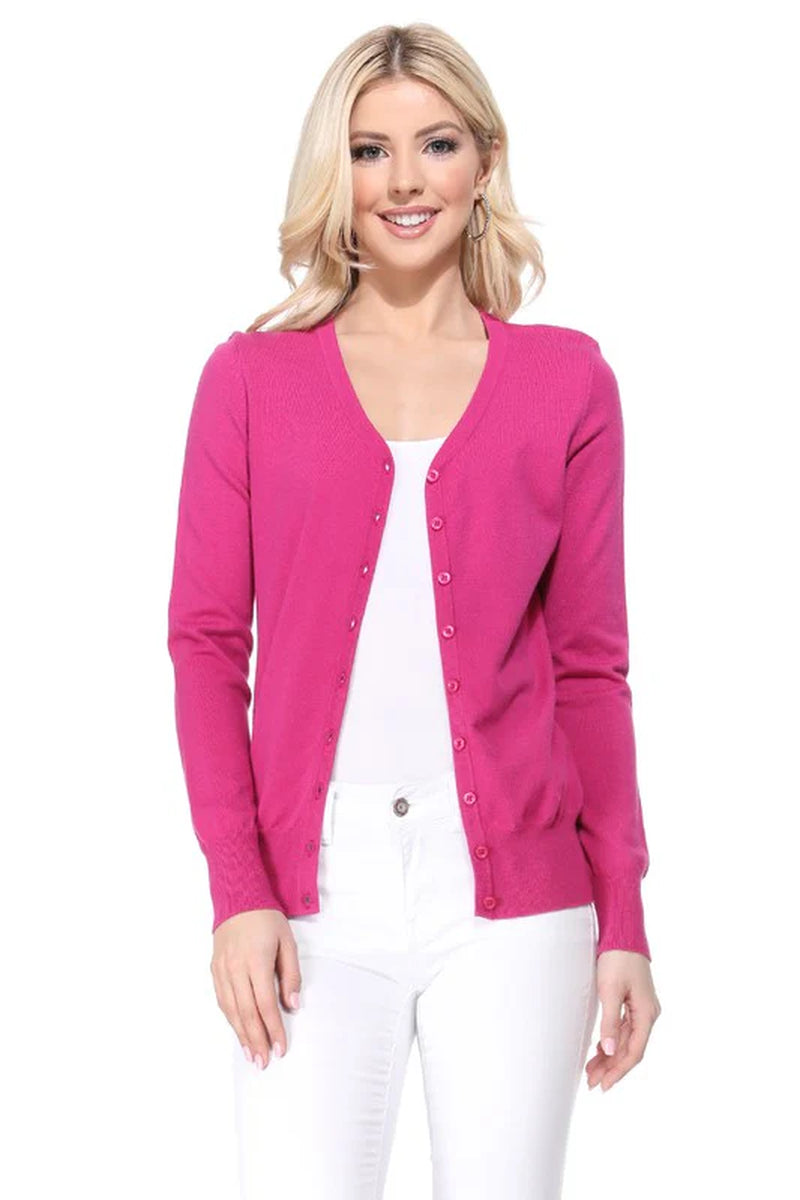 V-Neck Knit Cardigan