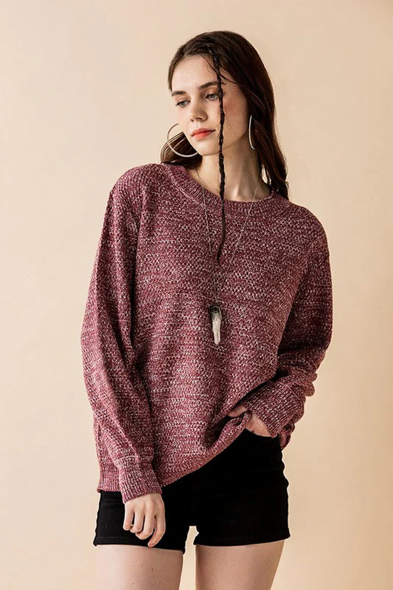 Round Neck Balloon Sleeve Sweater