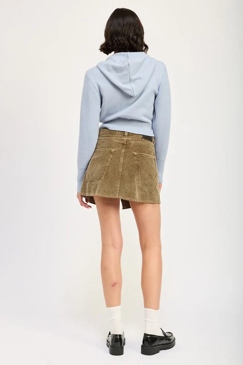 Cropped Zip Up Hoodie