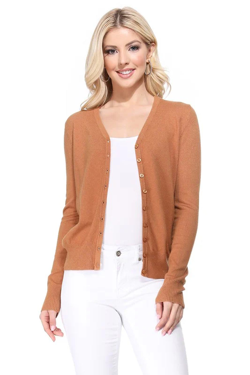 V-Neck Knit Cardigan