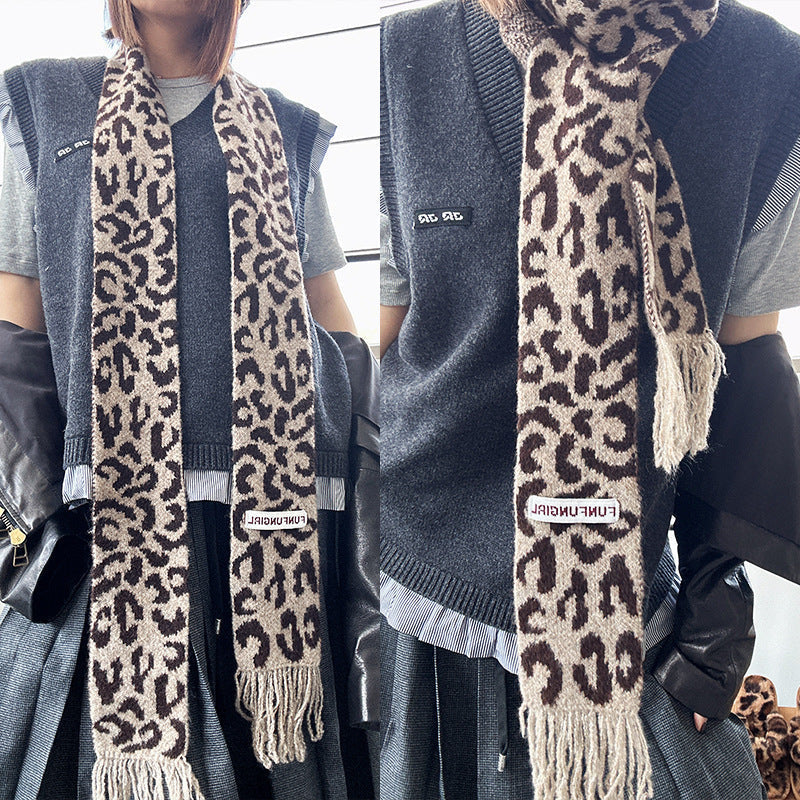 Korean Style Wool Knit Scarf
