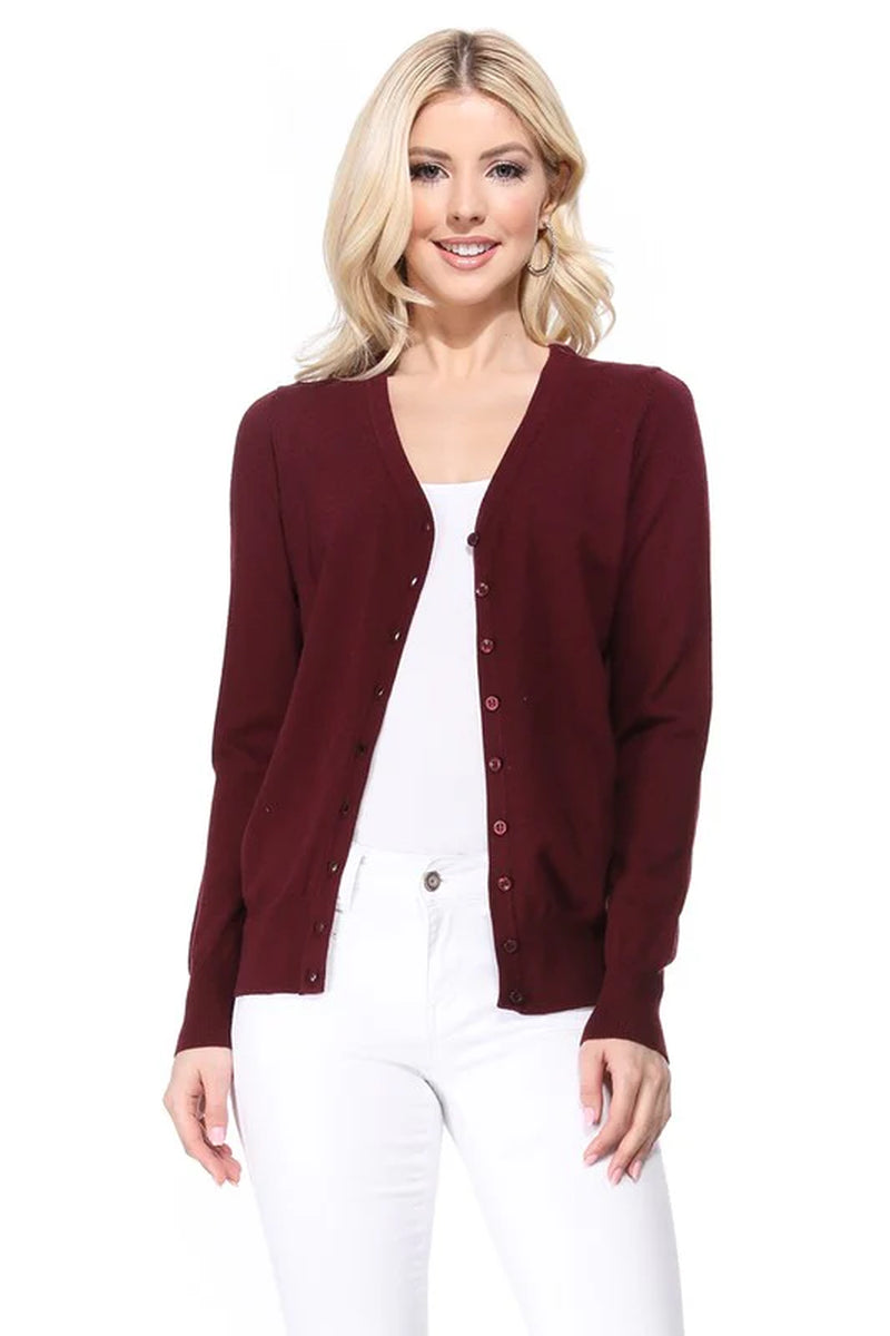 V-Neck Knit Cardigan