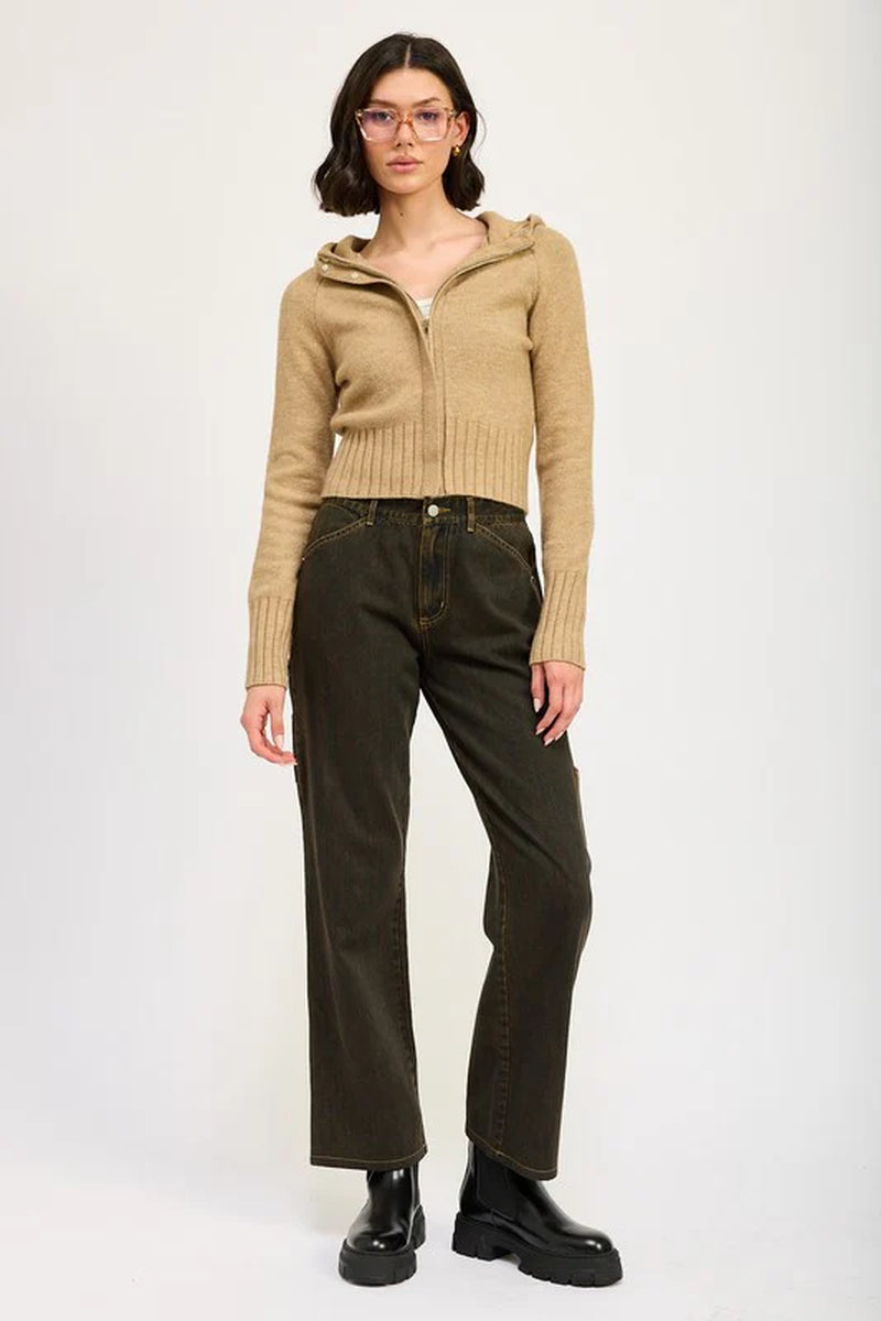 Women’s Cropped Zip Up Hoodie