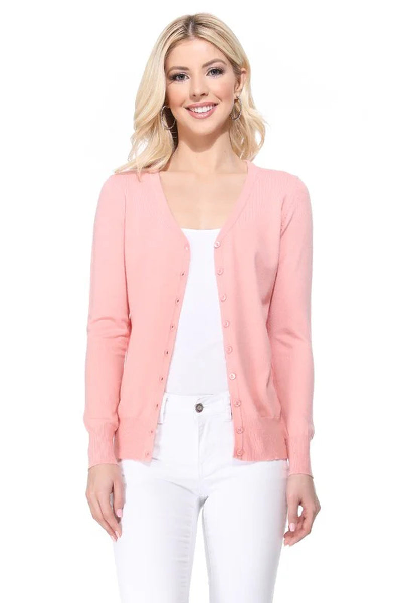 V-Neck Knit Cardigan