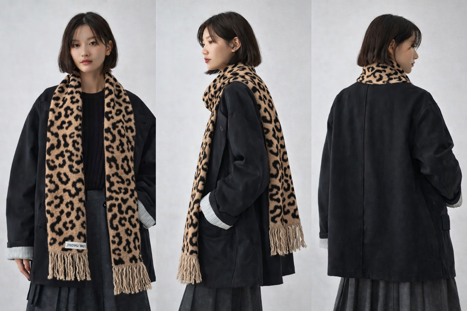 Korean Style Wool Knit Scarf