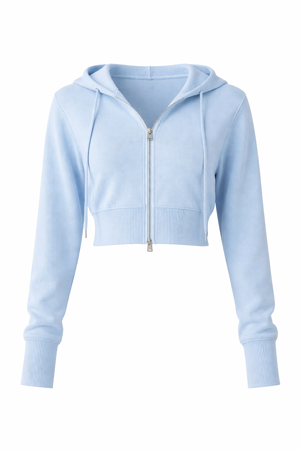 Cropped Zip-Up Hoodie