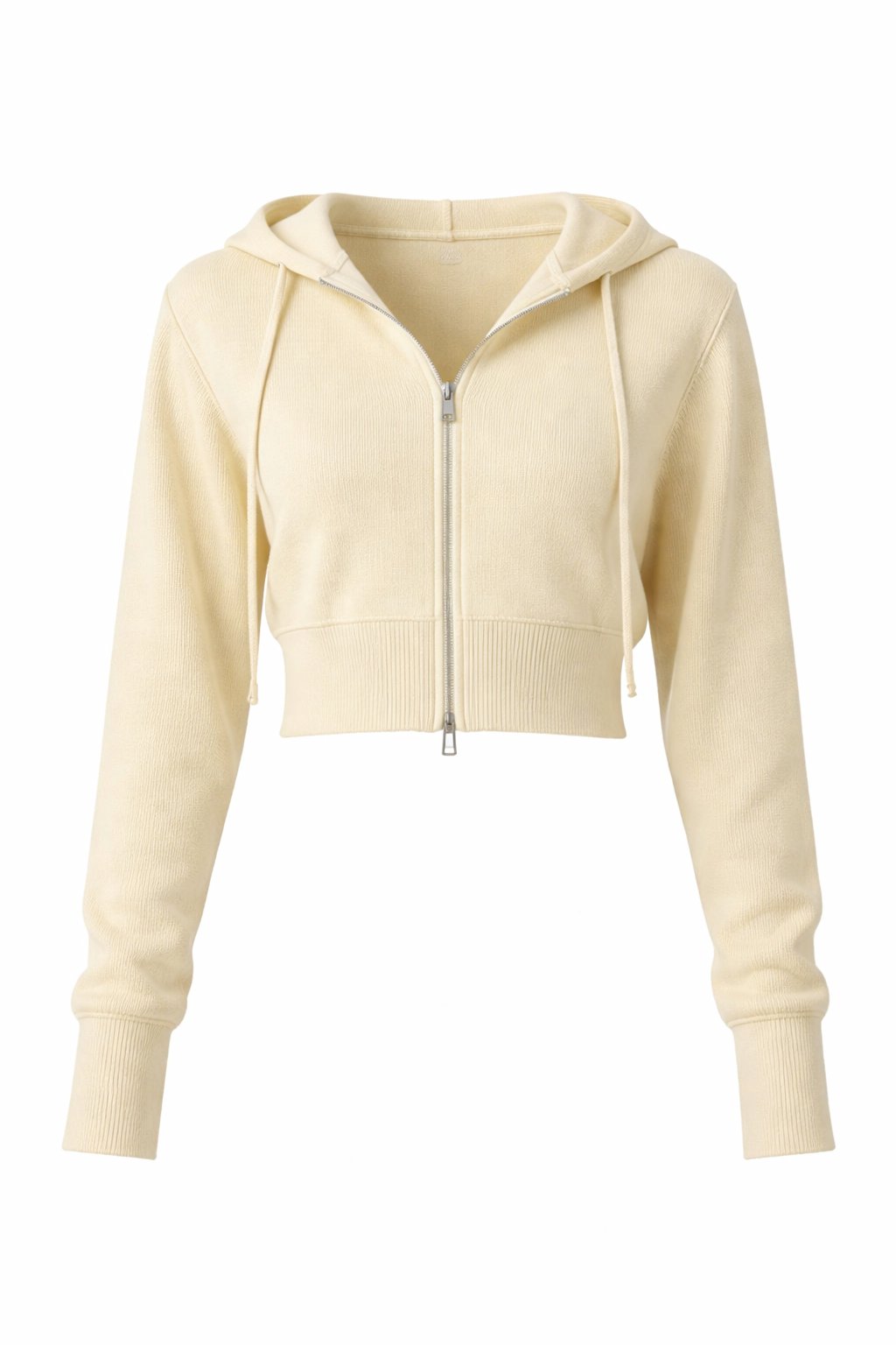 Cropped Zip-Up Hoodie