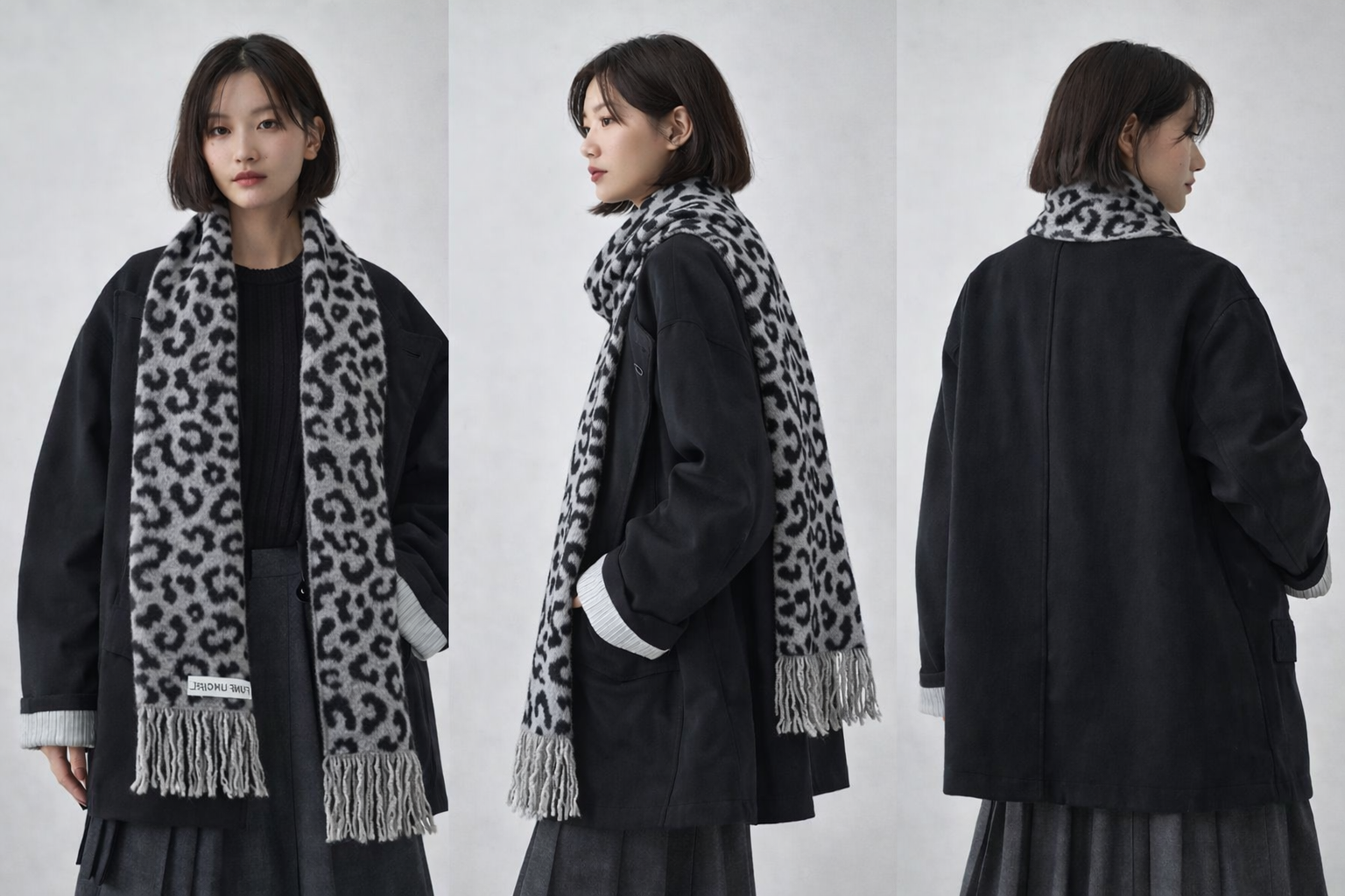 Korean Style Wool Knit Scarf