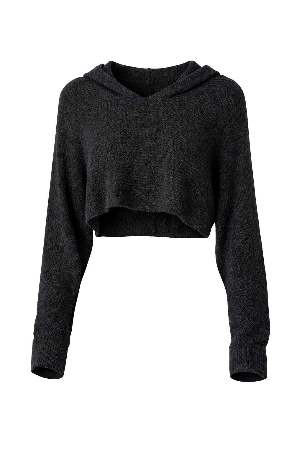 Long Sleeve Cropped Sweater Hoodie