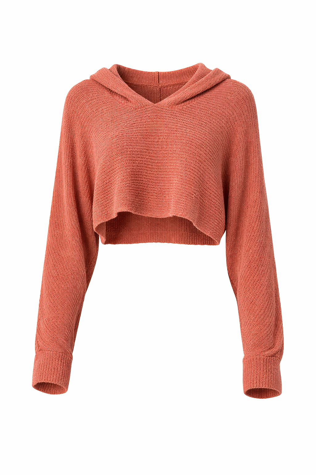 Long Sleeve Cropped Sweater Hoodie