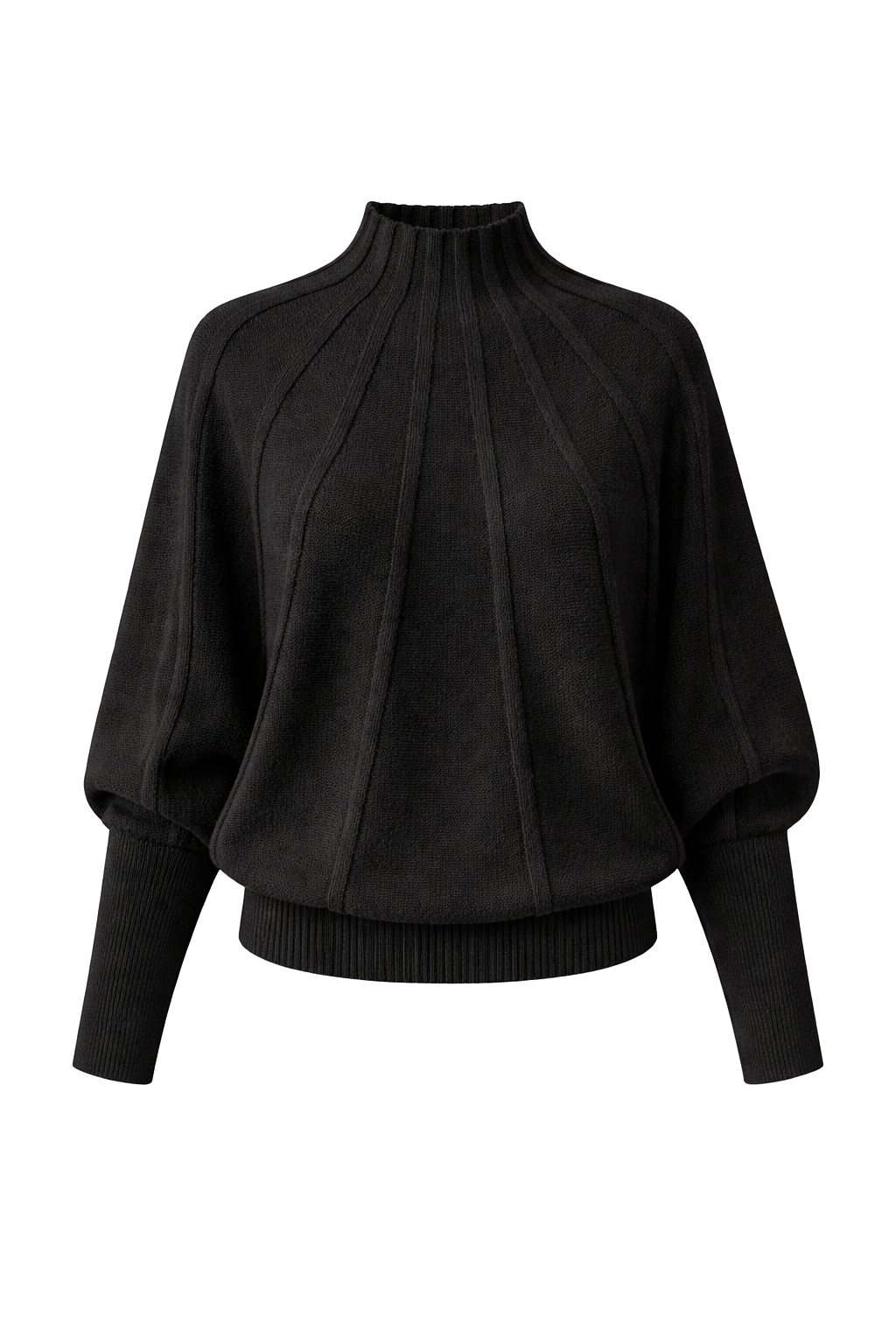 Mock Neck Batwing Sweater