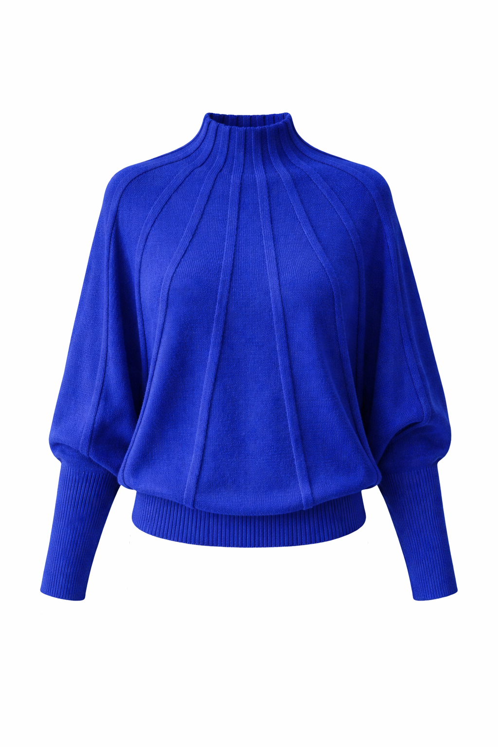 Mock Neck Batwing Sweater