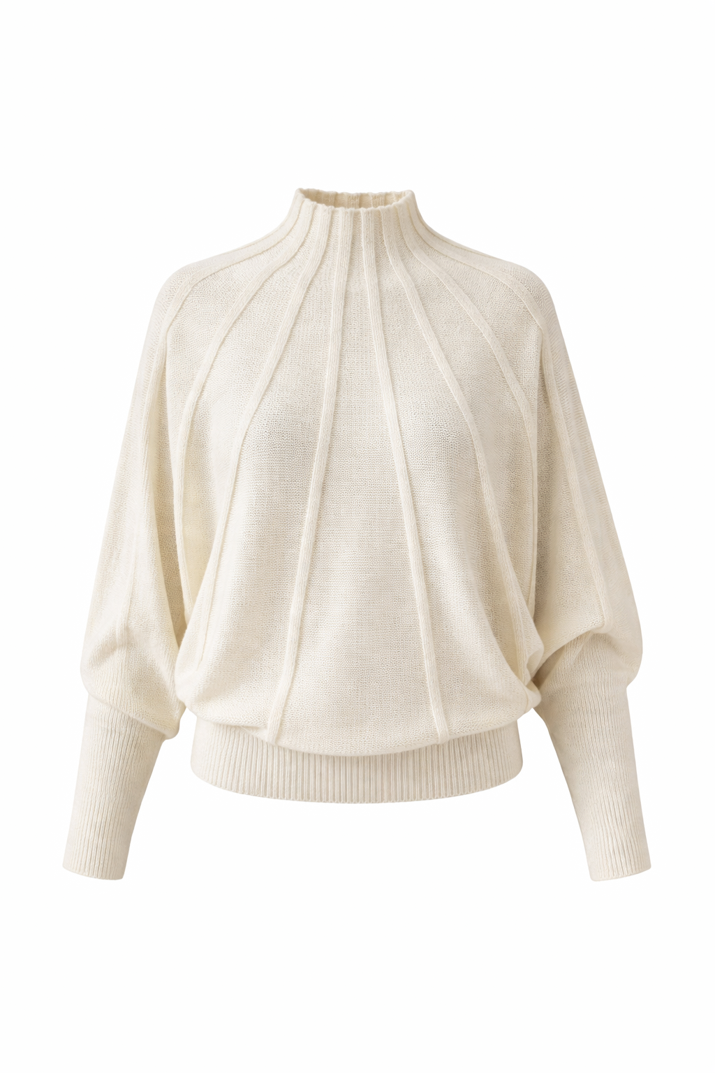 Mock Neck Batwing Sweater