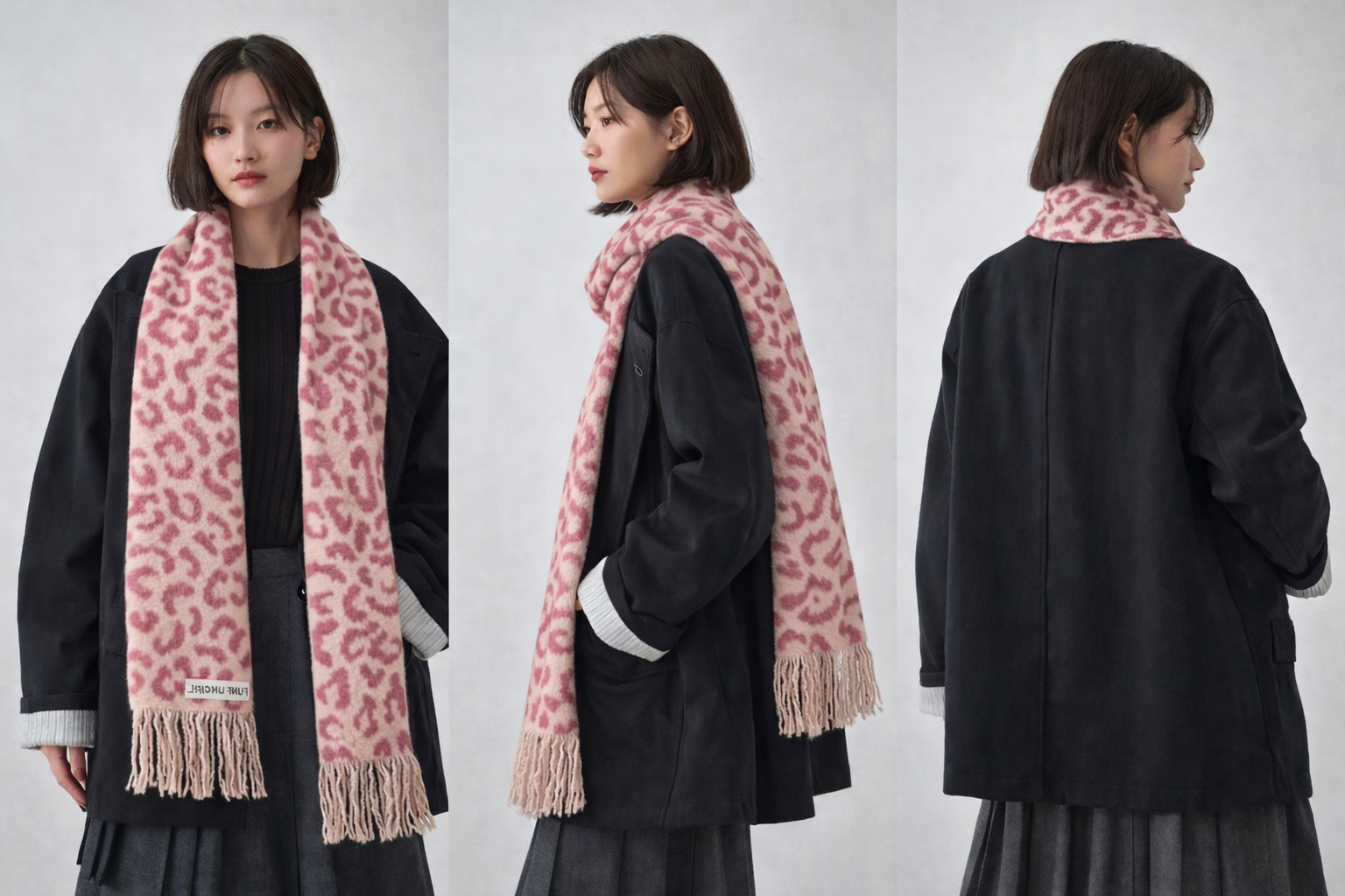 Korean Style Wool Knit Scarf