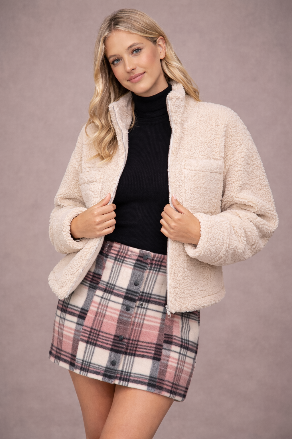 Sherpa Jacket with Pockets