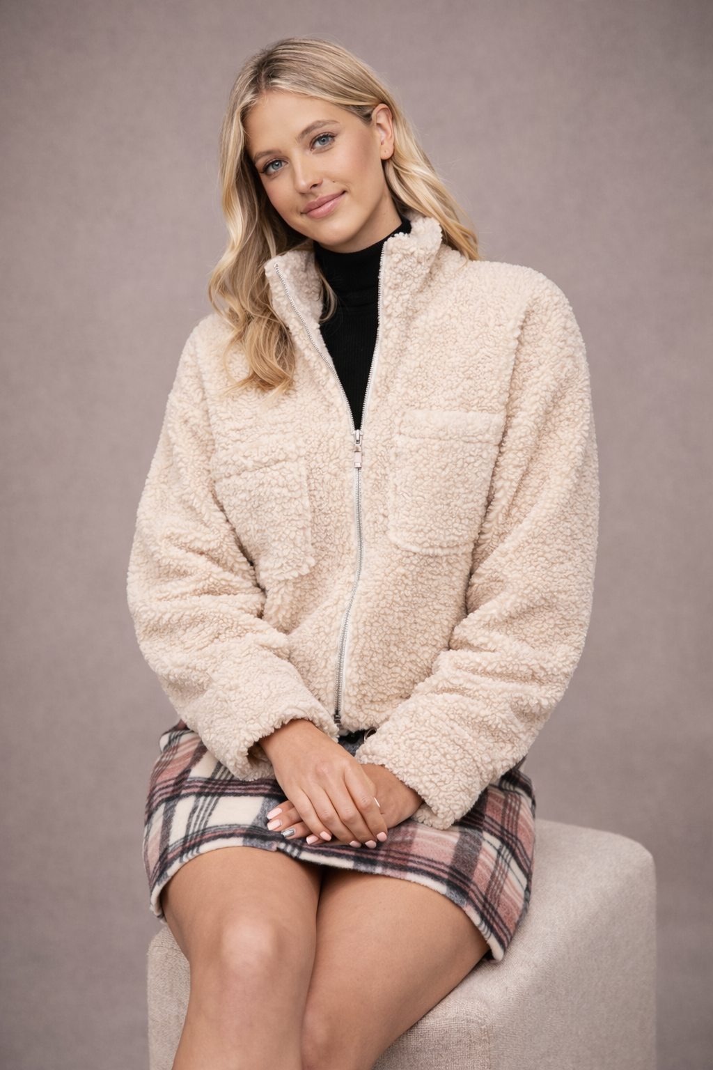 Sherpa Jacket with Pockets