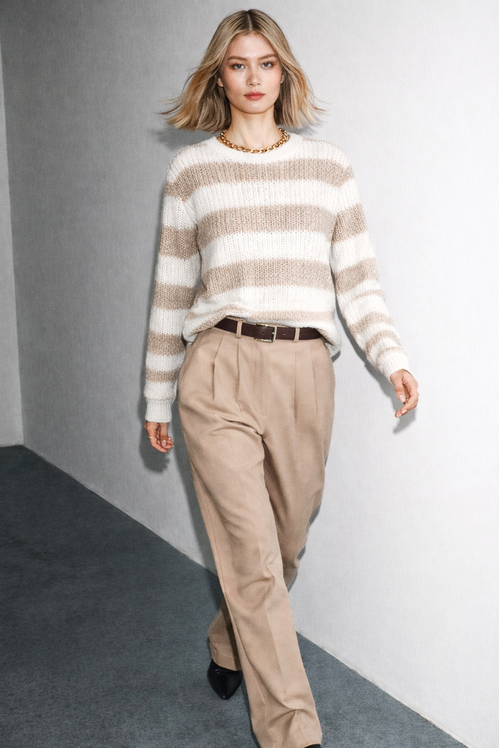 Striped Knit Sweater