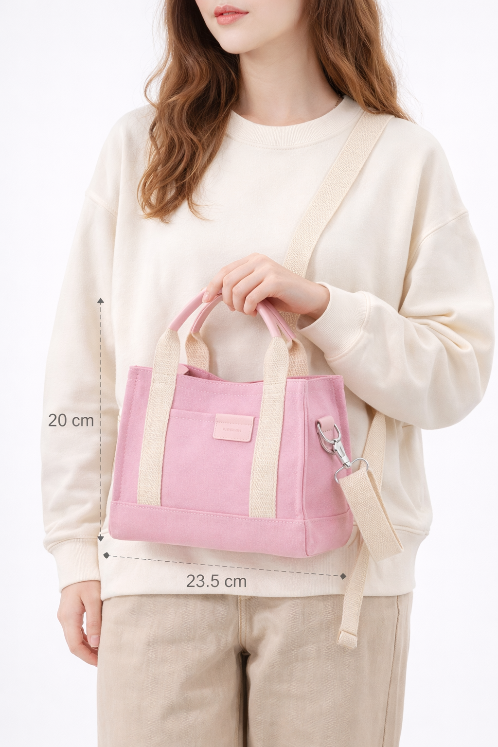 Pink Canvas Tote Bag