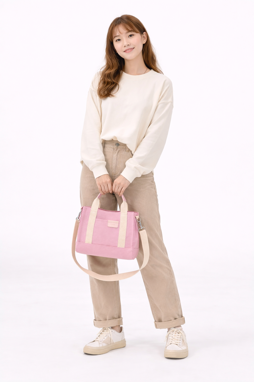 Pink Canvas Tote Bag