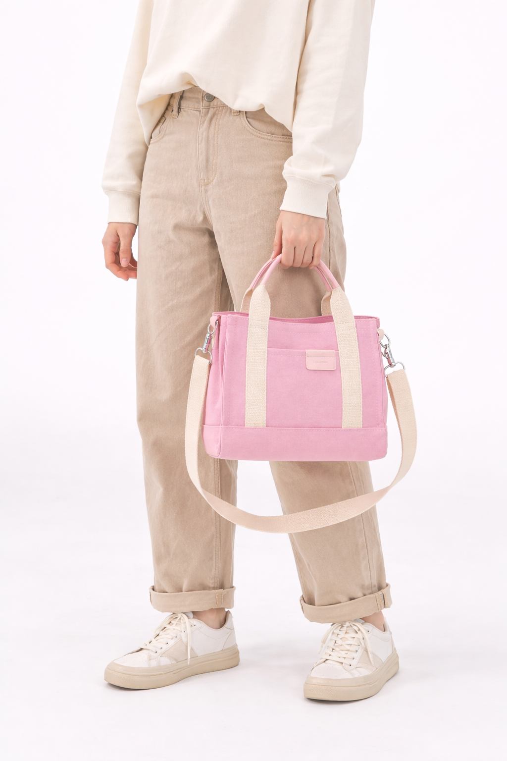 Pink Canvas Tote Bag