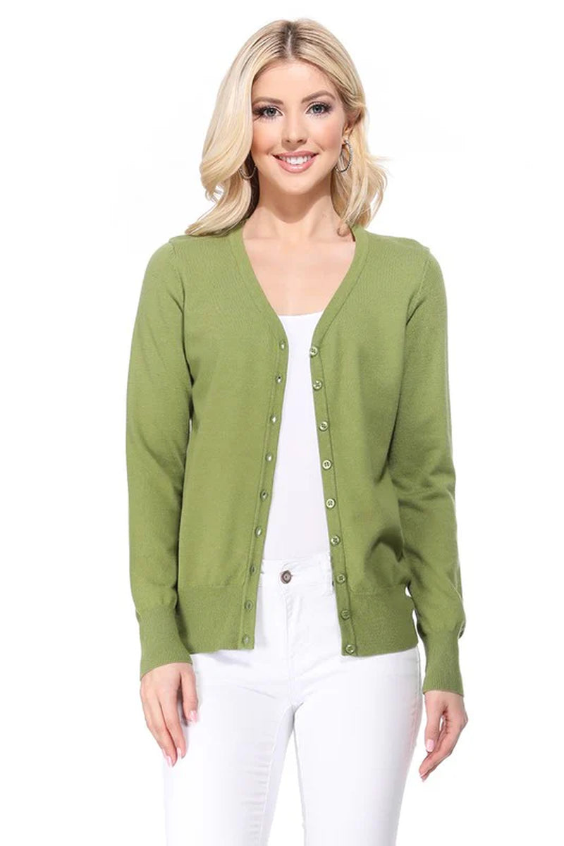 V-Neck Knit Cardigan