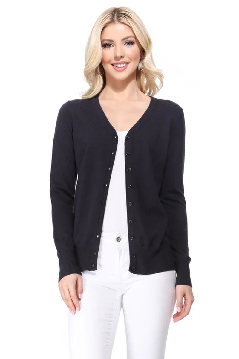 V-Neck Knit Cardigan