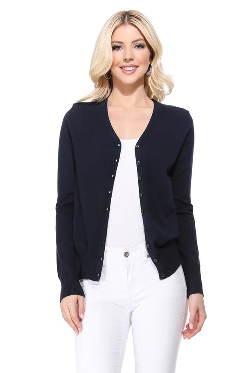 V-Neck Knit Cardigan