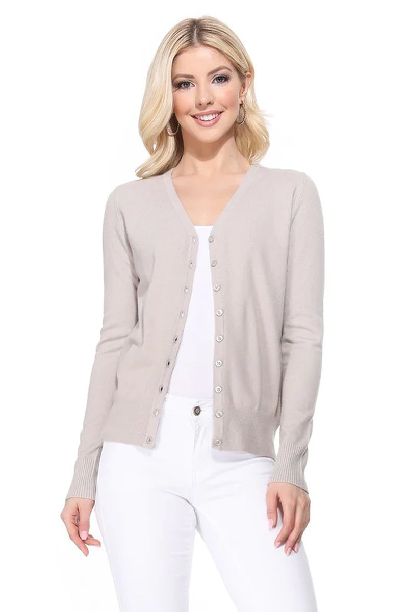 V-Neck Knit Cardigan