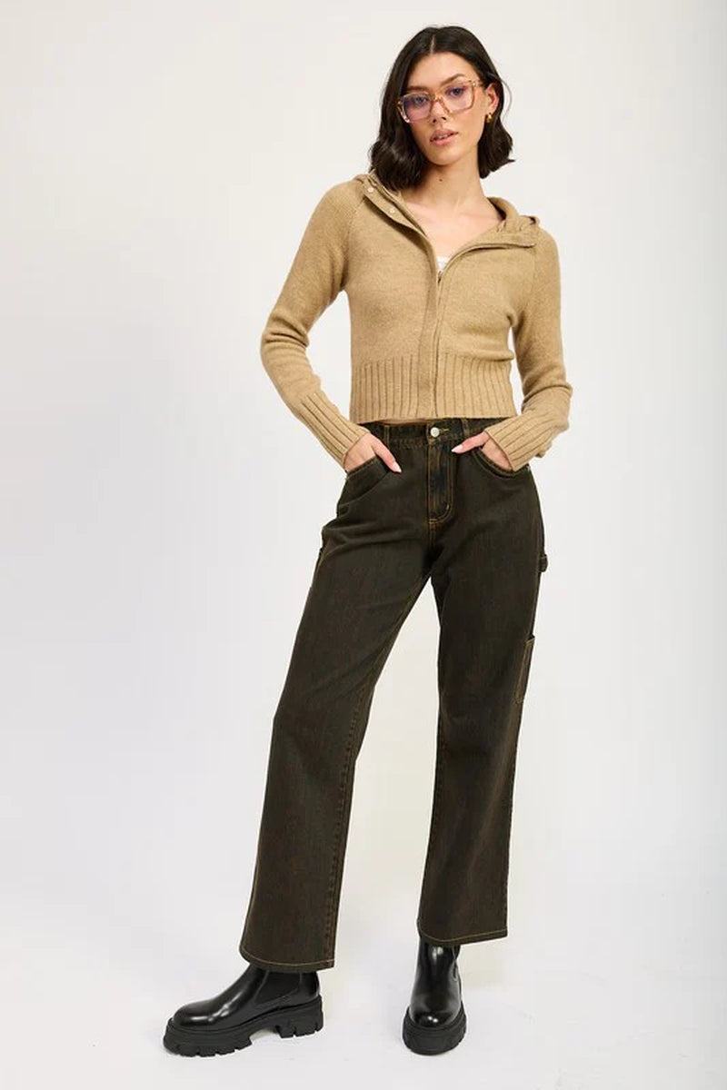 Women’s Cropped Zip Up Hoodie