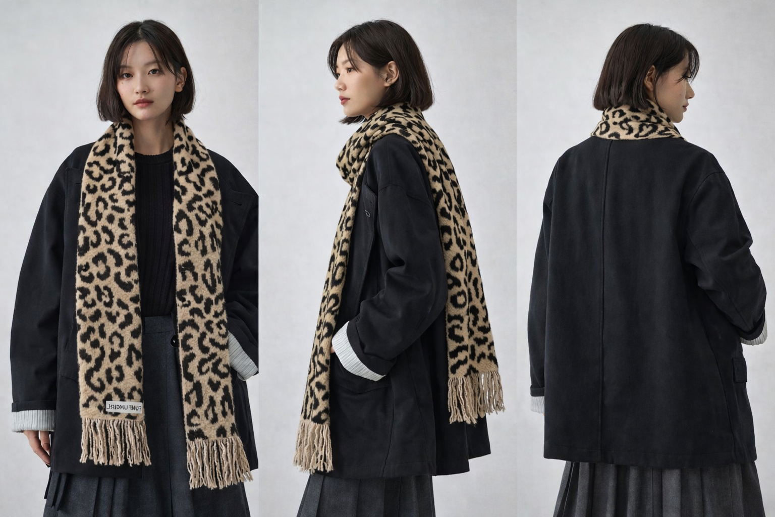 Korean Style Wool Knit Scarf